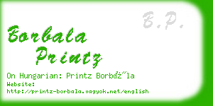 borbala printz business card